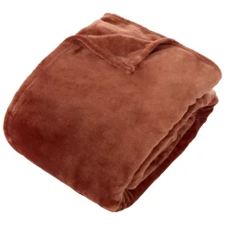 atmosphera Mantas>Manta OLLIS terracota de terciopelo