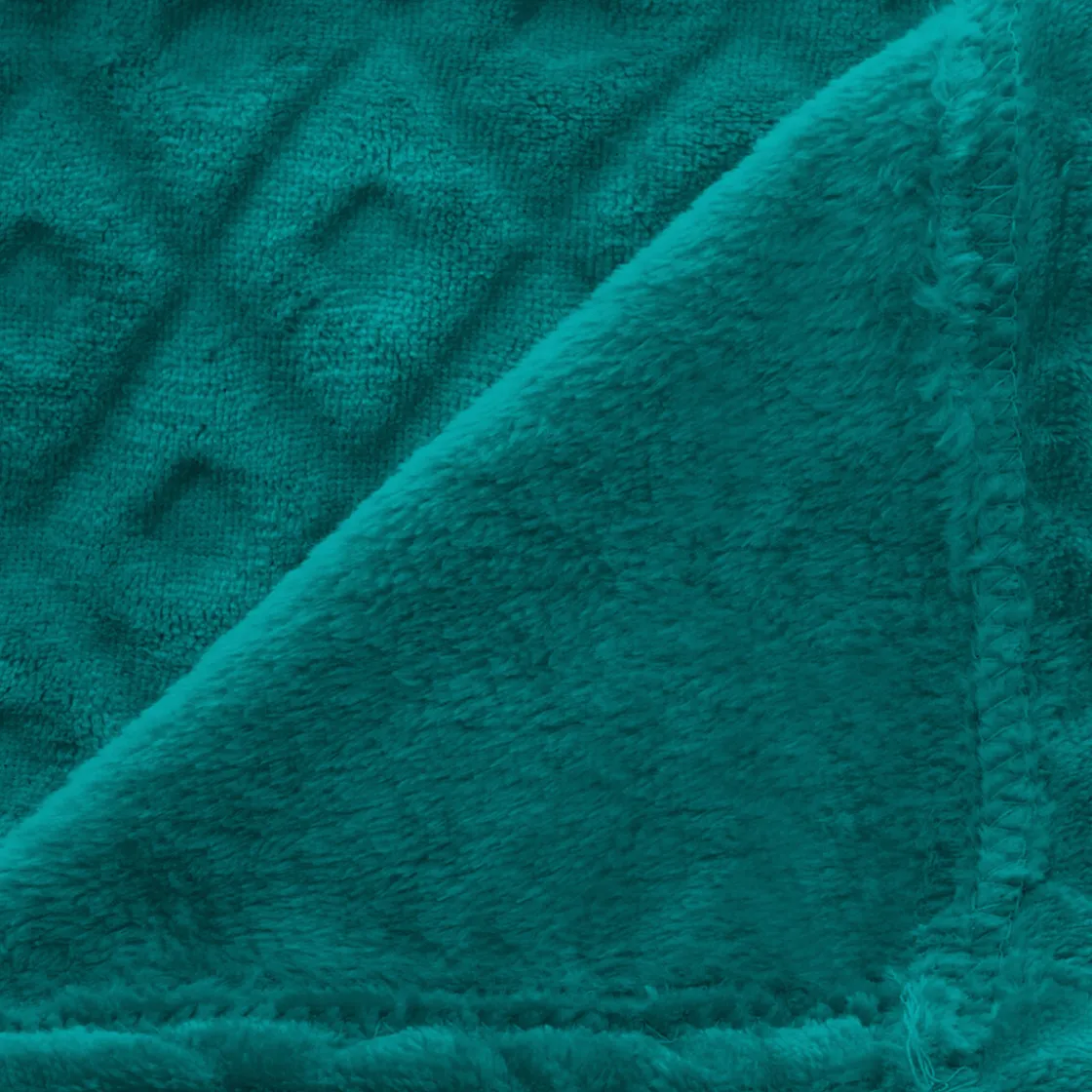 atmosphera Mantas>Manta Rombos 3D Azul Petróleo 125x150Cm