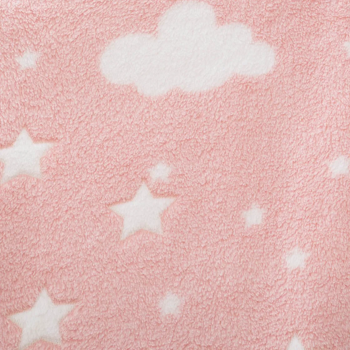 atmosphera4kids Téxtil>Manta Rosa Con Estrellas 150x125Cm