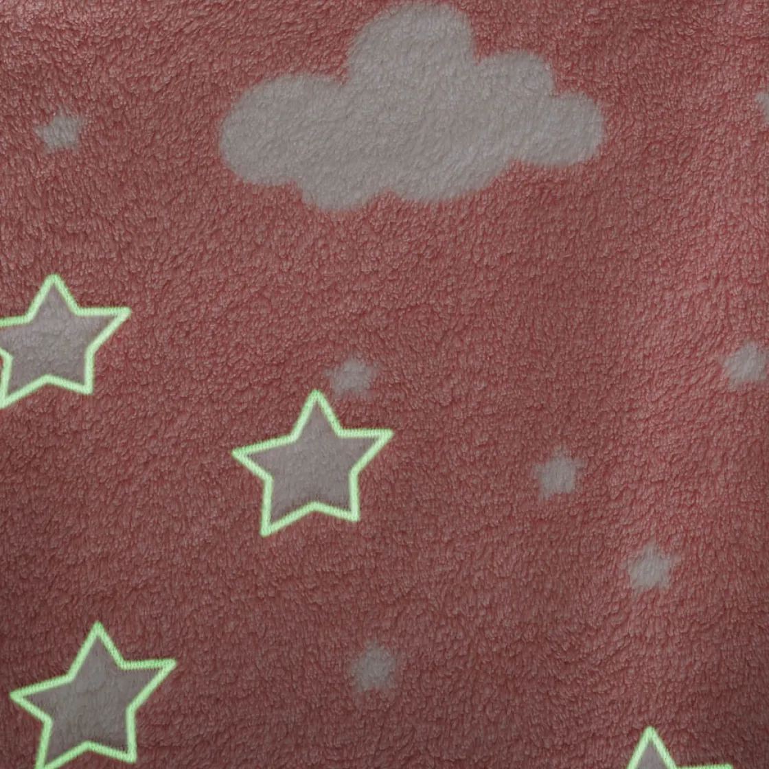 atmosphera4kids Téxtil>Manta Rosa Con Estrellas 150x125Cm