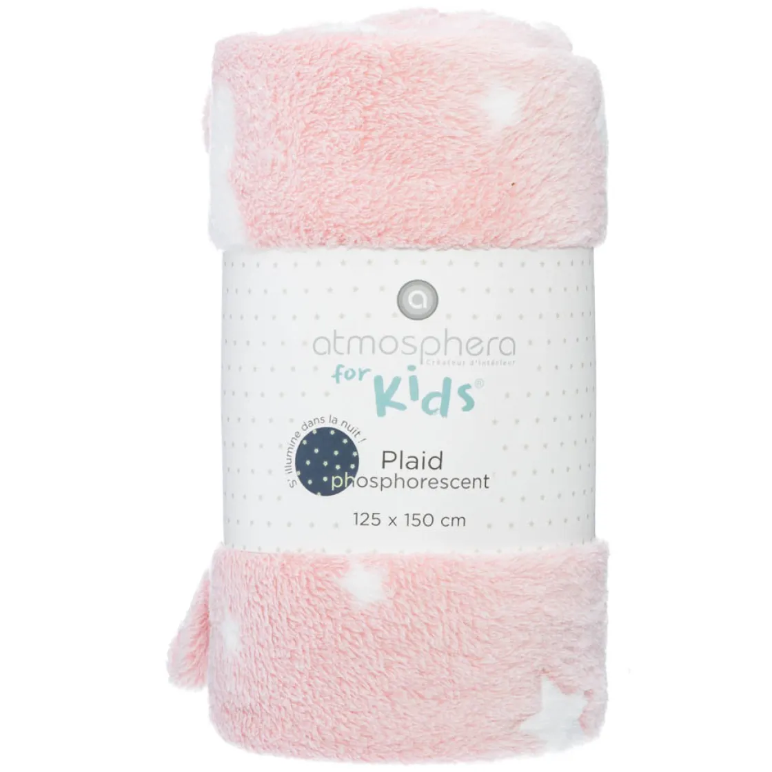 atmosphera4kids Téxtil>Manta Rosa Con Estrellas 150x125Cm