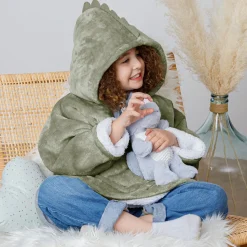 atmosphera4kids Téxtil>Manta Sudadera Capucha Dino 60x95Cm