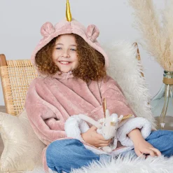 atmosphera4kids Téxtil>Manta Sudadera Capucha Unicornio 60x95Cm