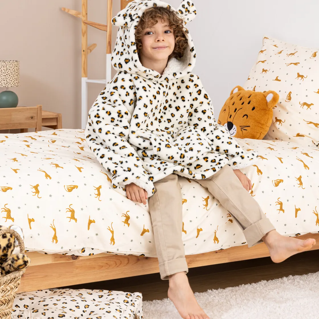 atmosphera4kids Téxtil>Manta Sudadera Con Capucha Leopardo