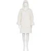 atmosphera Mantas>Manta Sudadera Con Capucha Bouclé Marfil