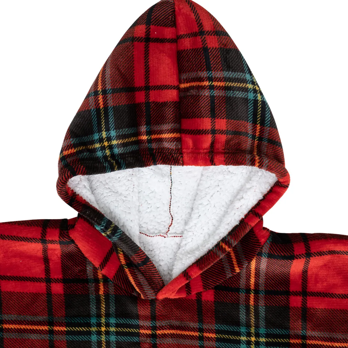 Mantas>Manta Sudadera Con Capucha Tartán T/U
