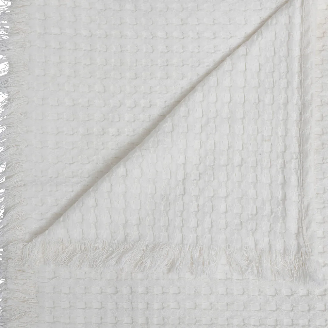 atmosphera Mantas>Manta The Floral Waffle Blanca 130x180cm