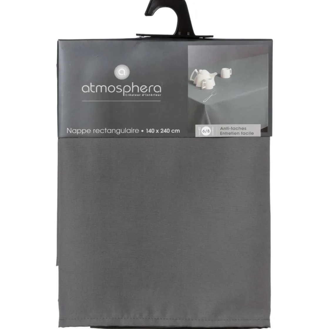 atmosphera Manteles, Servilletas Y Manteles Individuales>Mantel Gris Antimanchas 140x240Cm