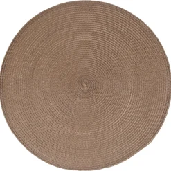 secret d'gourmet Manteles, Servilletas Y Manteles Individuales>Mantel individual TEXALINE redondo gris pardo 38cm