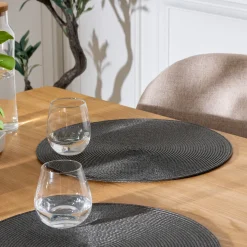 secret d'gourmet Manteles, Servilletas Y Manteles Individuales>Mantel individual TEXALINE redondo gris 38cm