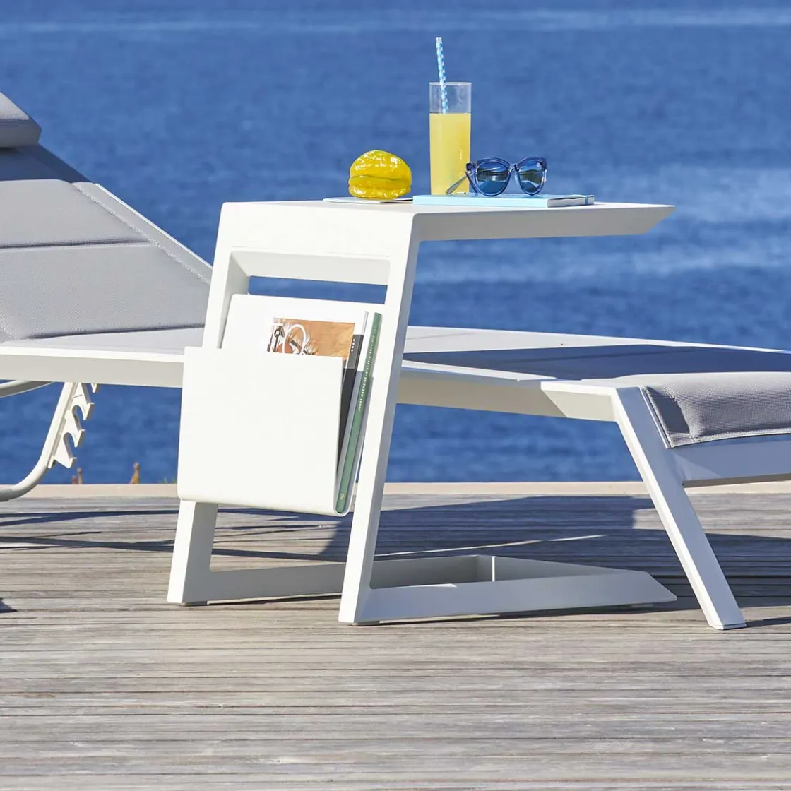 hespéride Mesas De Jardín>Mesa auxiliar ALLURE blanco de aluminio