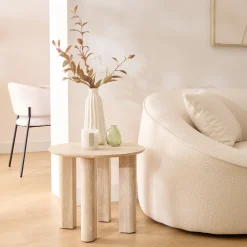 atmosphera Mesas Bajas Y Auxiliares>Mesa auxiliar ANAYA beige de mdf