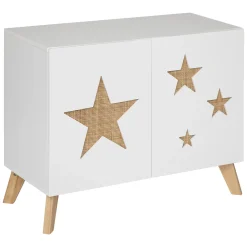 Mobiliario>Mesa Auxiliar Blanca Con Estrellas