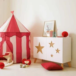 Mobiliario>Mesa Auxiliar Blanca Con Estrellas