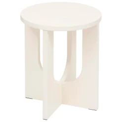 atmosphera Mesas Bajas Y Auxiliares|Estilo Contemporaneo>Mesa auxiliar BLOOM blanca de mdf 50.4x40x40cm
