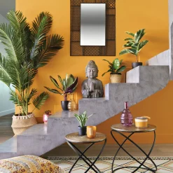 atmosphera Mesas Bajas Y Auxiliares|Estilo Étnico>Mesa auxiliar cobre étnica 38.5cm