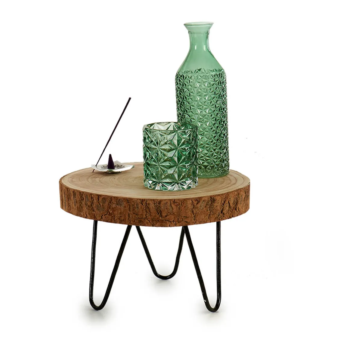 Mesas Bajas Y Auxiliares|Estilo Rústico>Mesa Auxiliar Decorativa Marrón 28cm