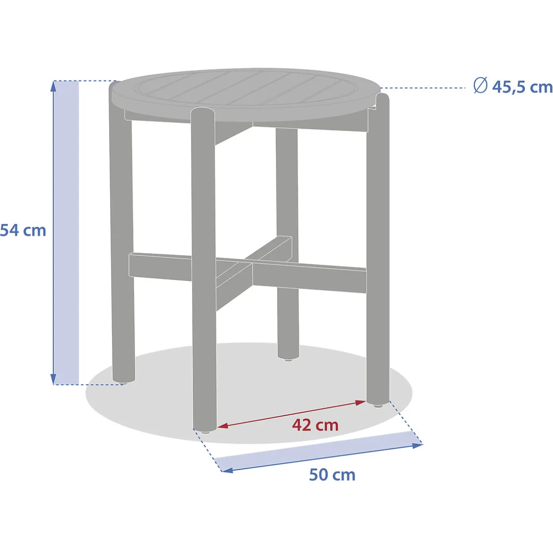 hespéride Sillas Y Pufs De Jardín>Mesa auxiliar DEONA 50cm