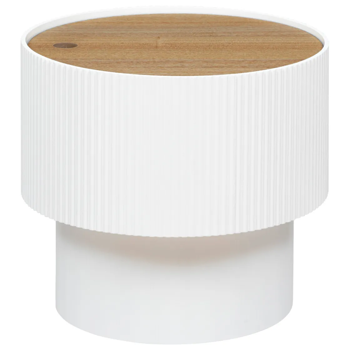 atmosphera Mesas Bajas Y Auxiliares|Estilo Industrial>Mesa auxiliar ENOLA blanca y beige