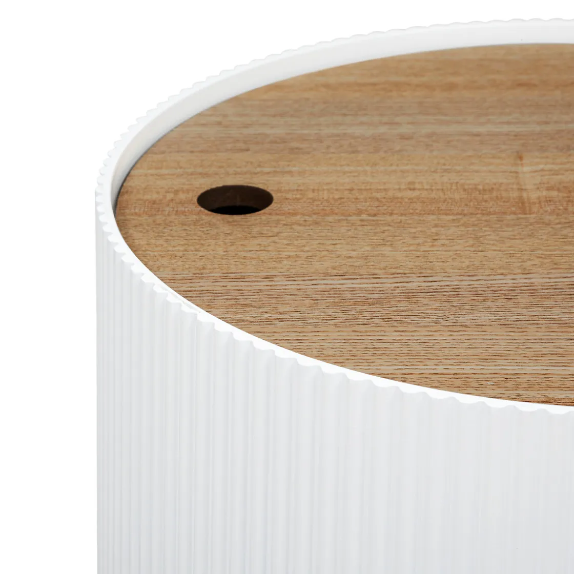 atmosphera Mesas Bajas Y Auxiliares|Estilo Industrial>Mesa auxiliar ENOLA blanca y beige