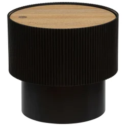 atmosphera Mesas Bajas Y Auxiliares|Estilo Contemporaneo>Mesa Auxiliar Enola Negra y Beige