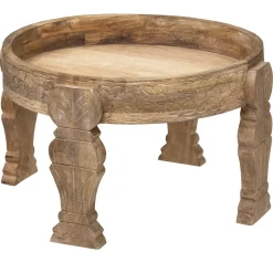atmosphera Mesas Bajas Y Auxiliares|Estilo Étnico>Mesa Auxiliar Gipsy De Madera 51x33Cm