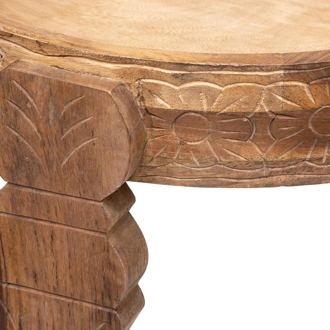 atmosphera Mesas Bajas Y Auxiliares|Estilo Étnico>Mesa Auxiliar Gipsy De Madera 51x33Cm