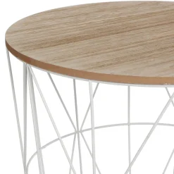 atmosphera Mesas Bajas Y Auxiliares|Estilo Industrial>Mesa Auxiliar Kumi De Mdf Metal 40x41Cm