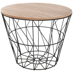 atmosphera Mesas Bajas Y Auxiliares|Estilo Contemporaneo>Mesa Auxiliar Kumi Mdf Metal 38x30.5Cm