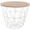 atmosphera Mesas Bajas Y Auxiliares>Mesa Auxiliar Kumi Mdf Metal 38x30.5Cm