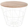 atmosphera Mesas Bajas Y Auxiliares|Estilo Contemporaneo>Mesa Auxiliar Kumi Mdf Metal 38x30.5Cm