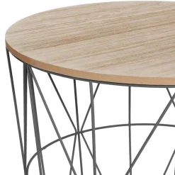 atmosphera Mesas Bajas Y Auxiliares|Estilo Industrial>Mesa Auxiliar Kumi Mdf/Metal 40x41Cm