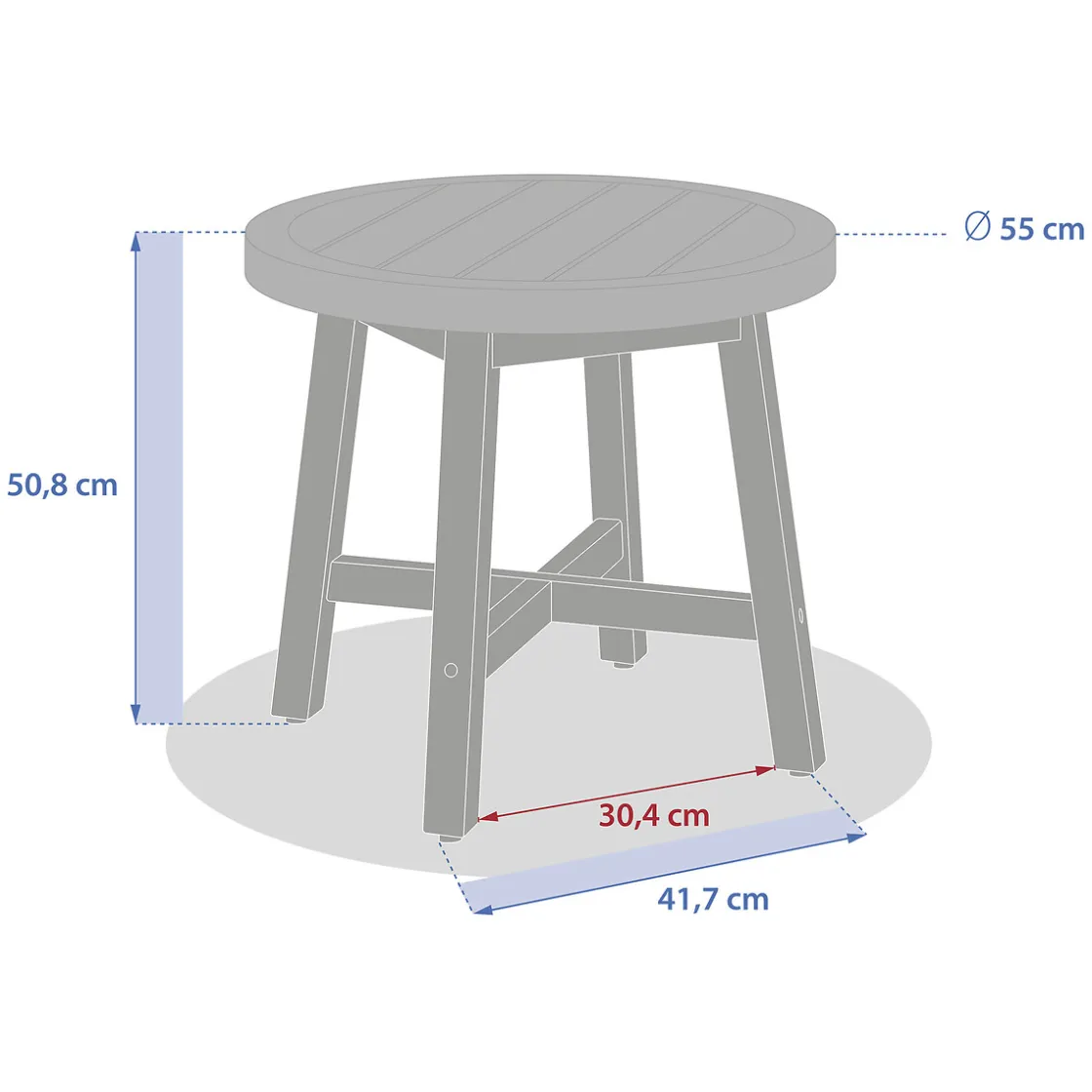 hespéride Mesas De Jardín>Mesa auxiliar PAPOUASIE 55cm