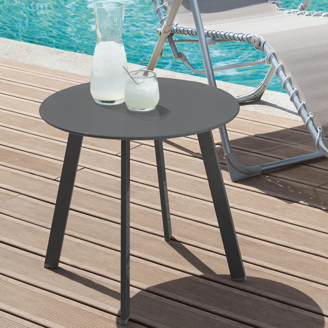 hespéride Mesas De Jardín>Mesa Auxiliar SAONA gris graphite 50cm