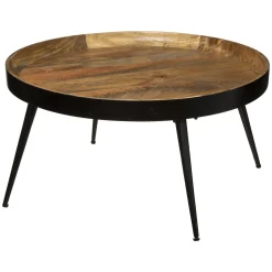 atmosphera Mesas Bajas Y Auxiliares|Estilo Étnico>Mesa Auxiliar Siwan Marrón 70x36Cm