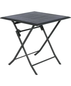 hespéride Mesas De Jardín>Mesa AZUA plegable gris grafito de aluminio