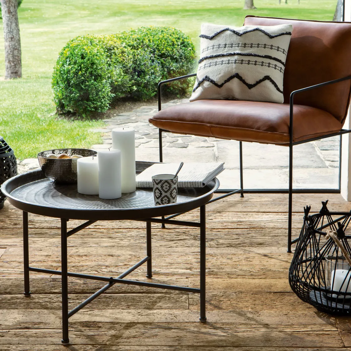atmosphera Mesas Bajas Y Auxiliares>Mesa De Centro De Metal 65x65x39.5Cm