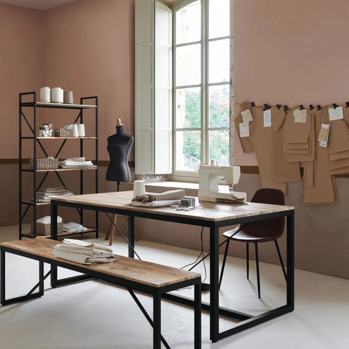 atmosphera Mesas Para Comer|Estilo Industrial>Mesa De Comedor Edena Metal 180x90x75Cm