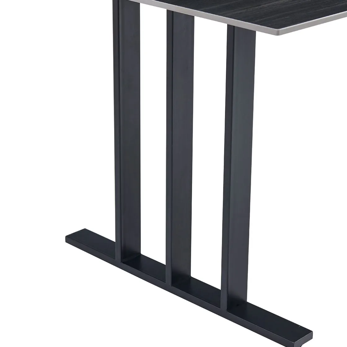 Mesas Para Comer>Mesa de comedor PISA negra con tablero de cerámica