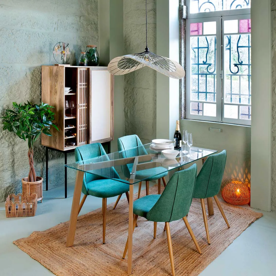 atmosphera Mesas Para Comer|Estilo Contemporaneo>Mesa De Comedor Taho Tapa De Vidrio