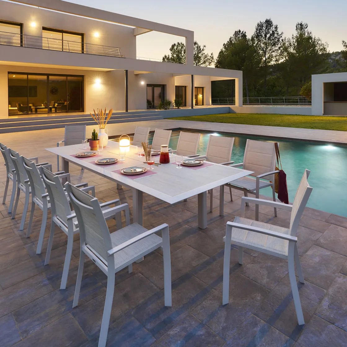 hespéride Mesas De Jardín>Mesa de exterior extensible ALLURE 12 plazas