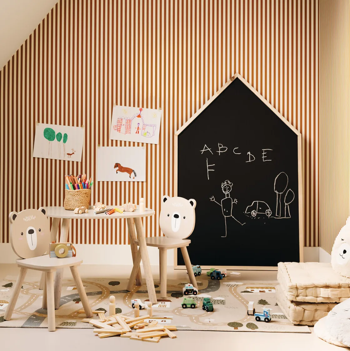 atmosphera4kids Mobiliario>Mesa Douceur Osito Marrón