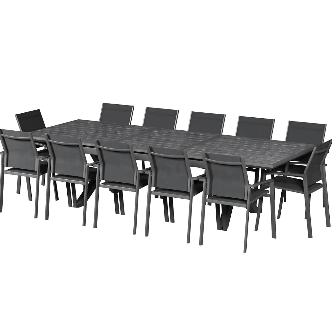 hespéride Mesas De Jardín>Mesa extensible AXIOME gris ardósia 250-330cm