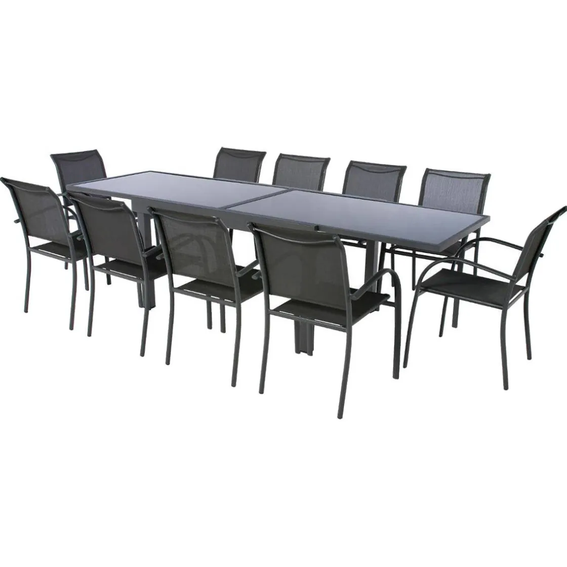 hespéride Mesas De Jardín>Mesa extensible PIAZZA gris graphite 135-270cm