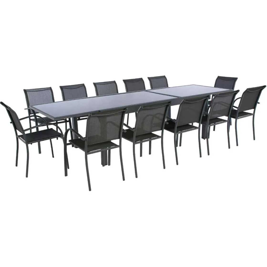 hespéride Mesas De Jardín>Mesa extensible PIAZZA gris graphite 200-320cm