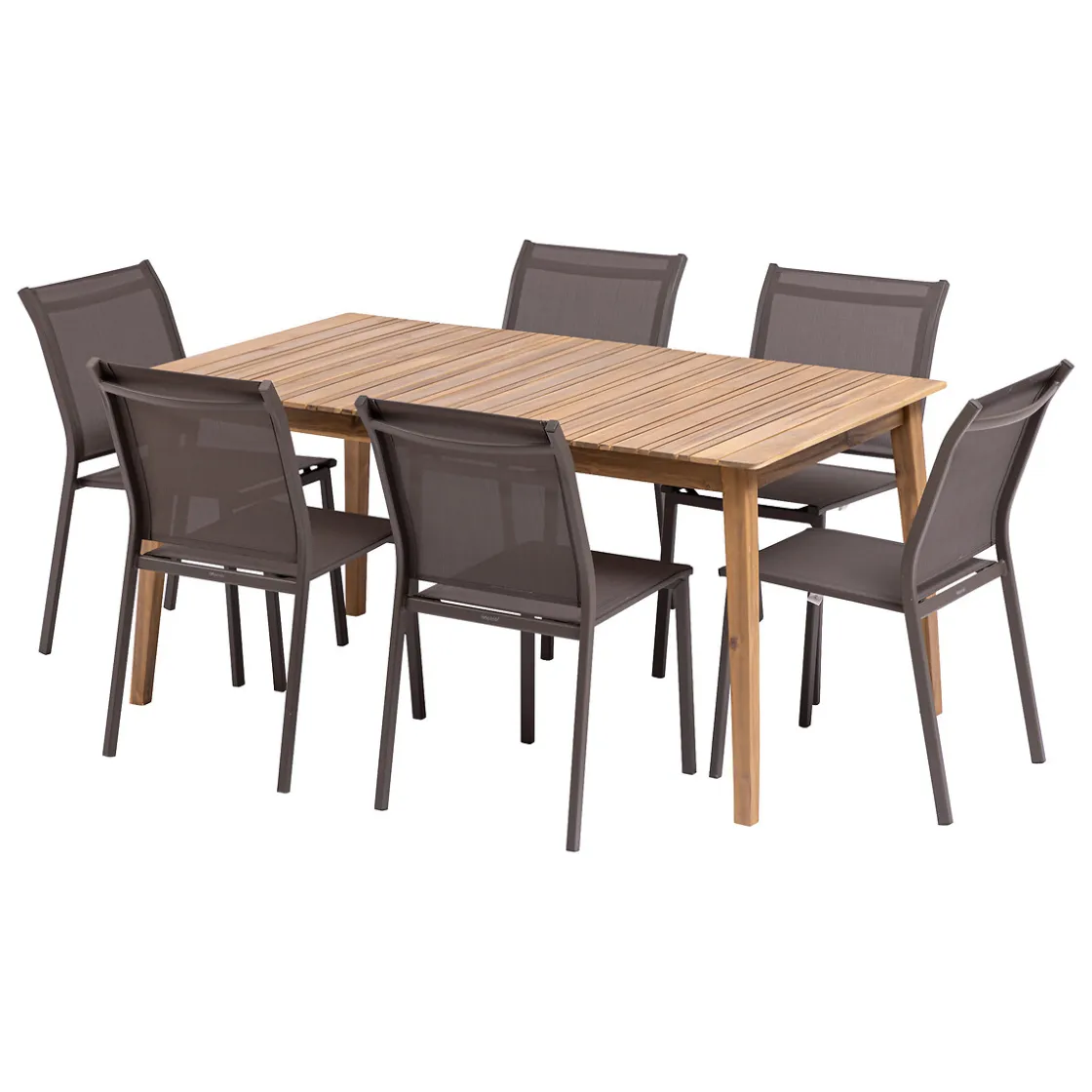 hespéride Mesas De Jardín>Mesa TIWI marrón de madera acacia 6 personas