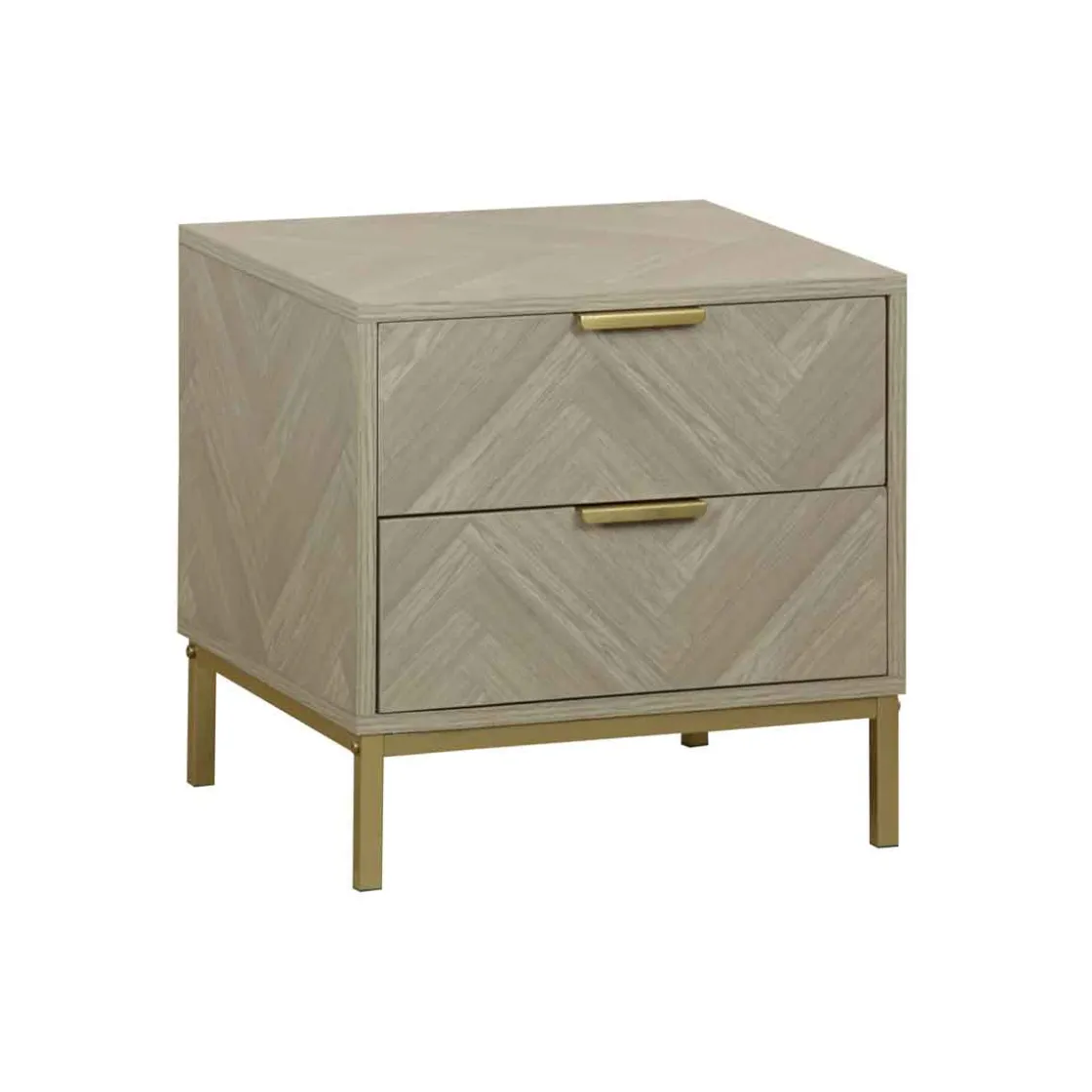 Mesas Bajas Y Auxiliares|Estilo Contemporaneo>Mesita de noche CHEVRON beige de mdf