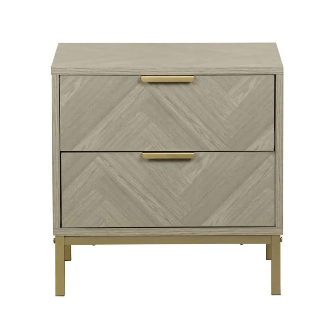 Mesas Bajas Y Auxiliares|Estilo Contemporaneo>Mesita de noche CHEVRON beige de mdf