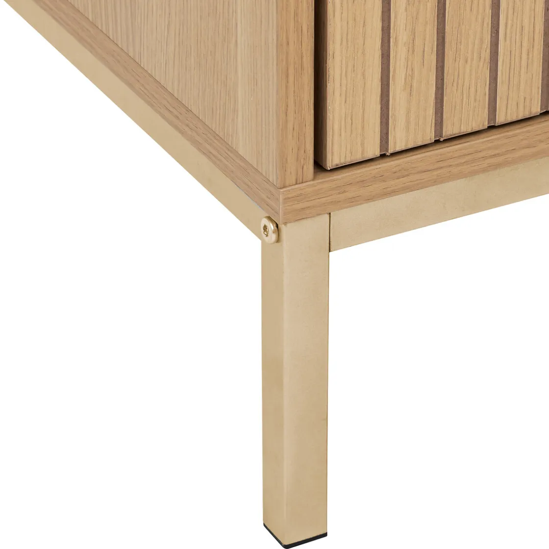 5five Mesas Bajas Y Auxiliares|Estilo Contemporaneo>Mesita de noche con 2 cajones de mdf beige TASSO