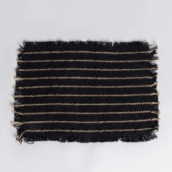 Manteles, Servilletas Y Manteles Individuales>Mnatel individual negro 30x45cm